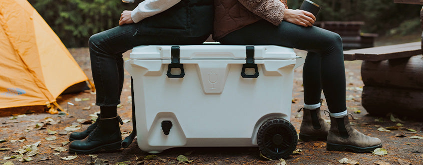 People sitting on a BruTank