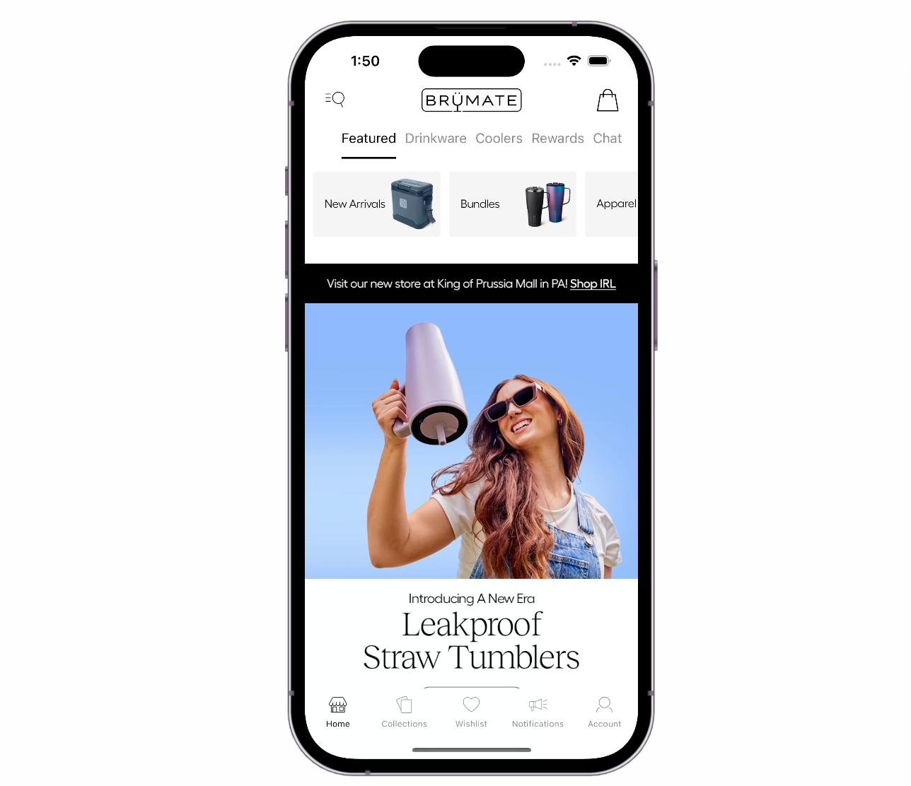 Homepage on BrüMate's App