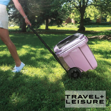 Person rolling a BrüTank 35qt